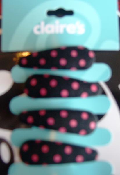 barrette a pois rose